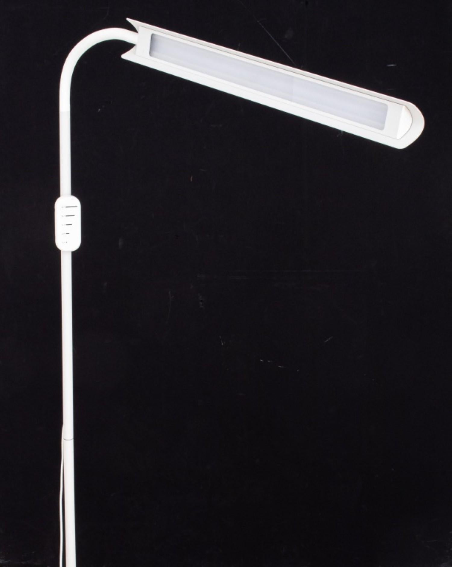 The dimensions for the Solyte XL white mat lacquered metal adjustable reading floor lamp are as follows:

Lamp: 55.5