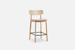 Silla de bar «Soma» en roble lacado pigmentado en blanco, de Kasper Nyman