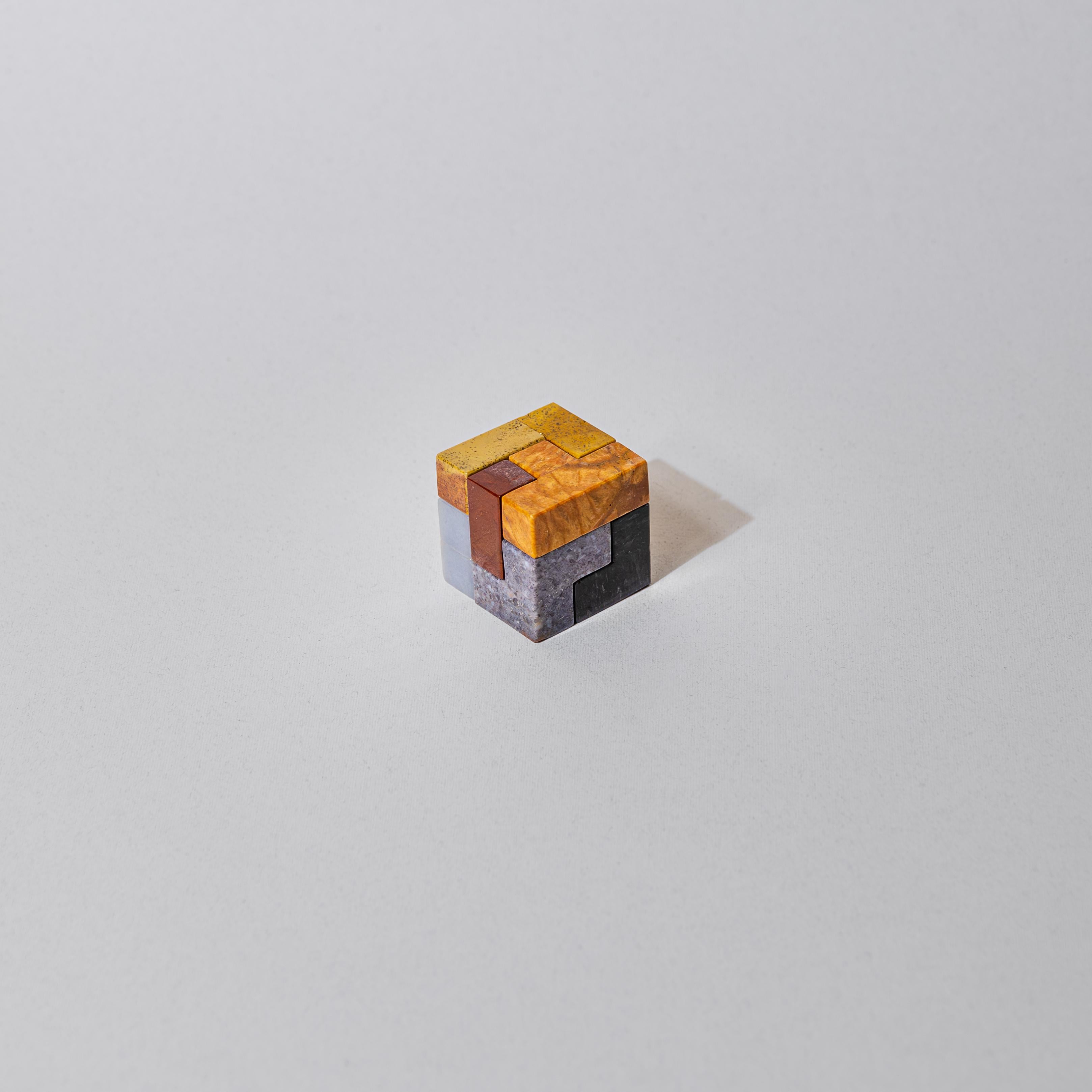 Contemporary Soma Cube 3D Gemstone Puzzle