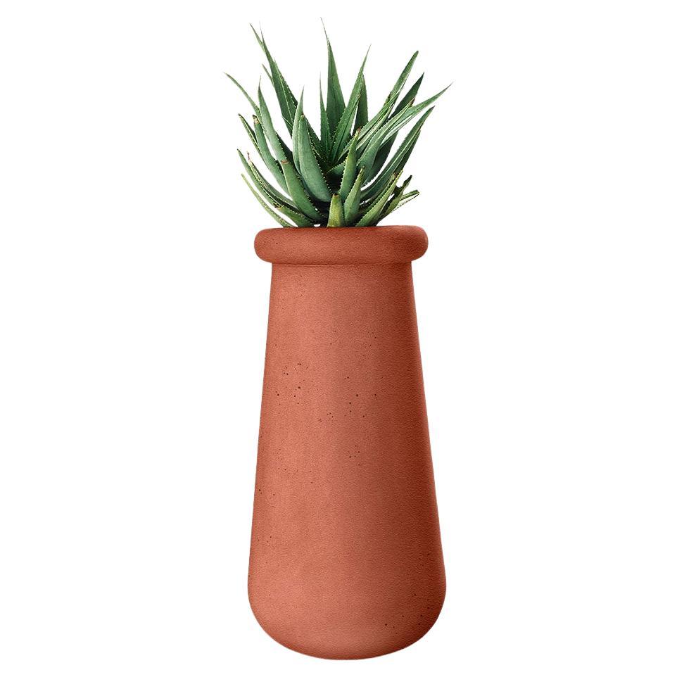 Soma Slim Terracotta Stone Planter by Indigenus