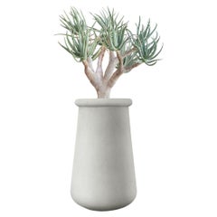 Soma Tall Grey Stone Planter by Indigenus