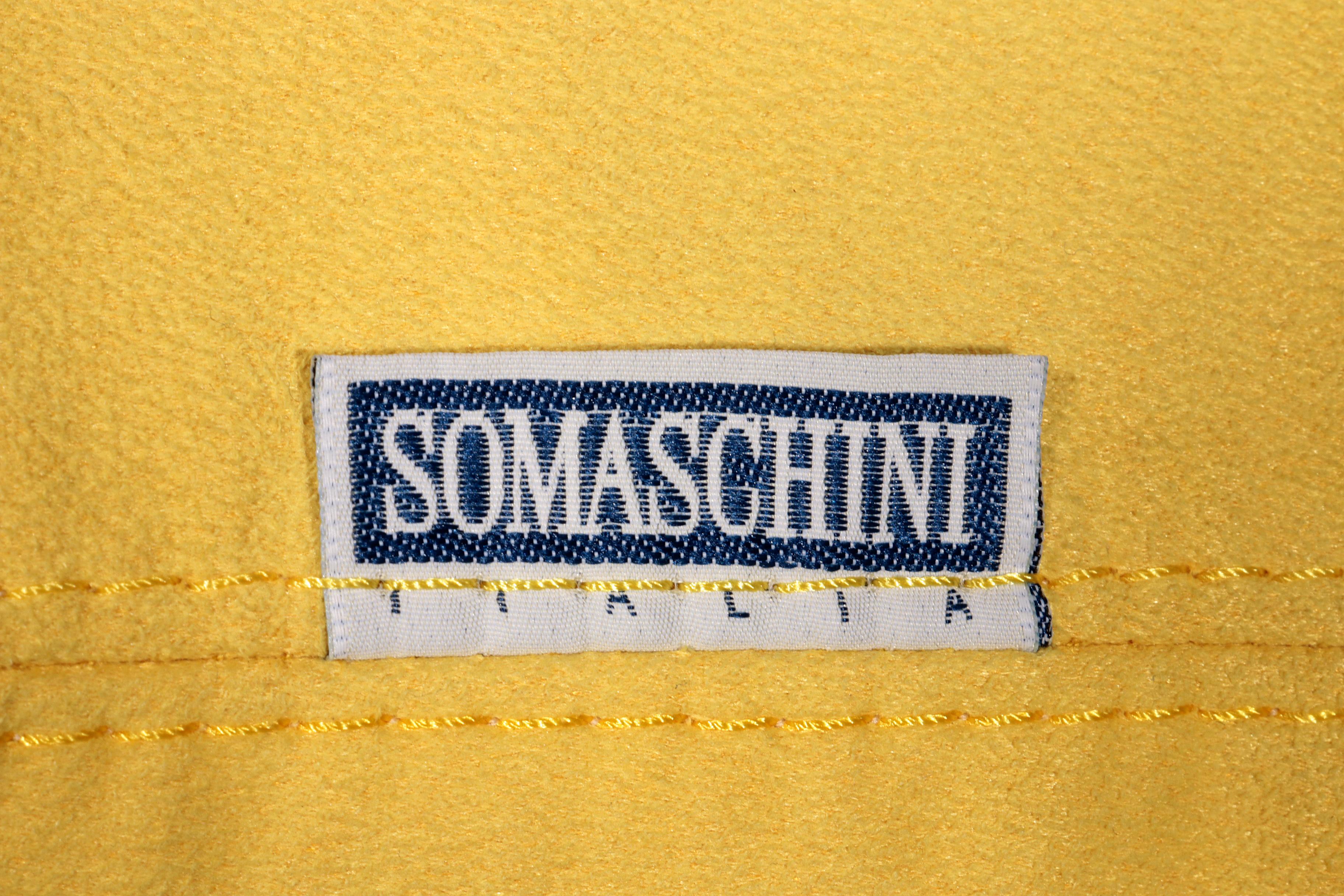 Somaschini x Dainelli Studio – Vintage Two-Seater Sofa in Lime & Maize Yellow For Sale 8