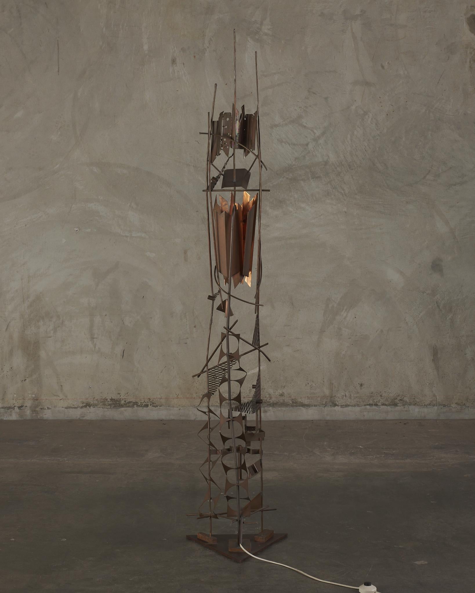 Brutalist Somatische Variatonen Floor Lamp Signed G.A Frisch For Sale