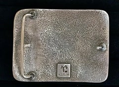 Sombra Girl, white bronze belt buckle, dog, Navajo Native American, men, womens