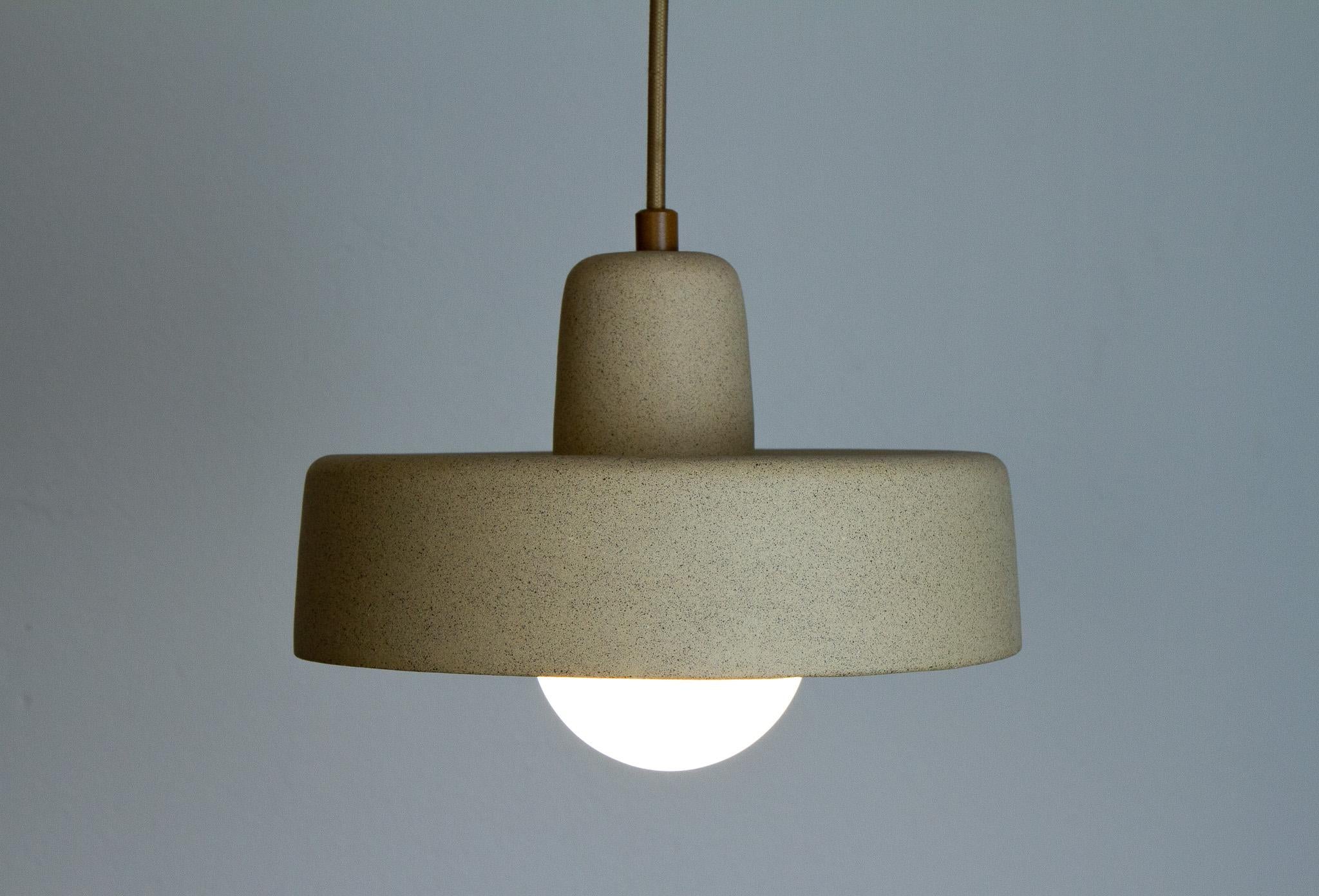 Contemporary Sombreira pendant - sand with spots - Romaria Collection For Sale