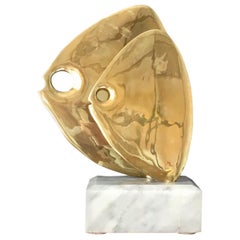 Somchai Fish Sculpture on Marble Plinth