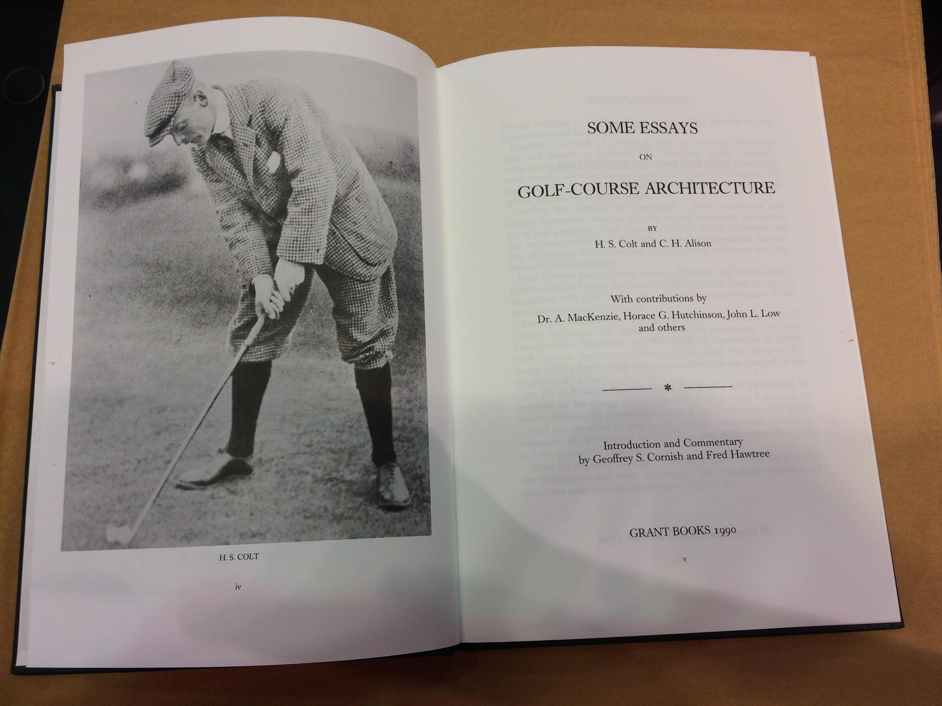 Some Essays on Golf Architecture by H.S. Colt and C.H. Alison, Limited Edition In Good Condition In Colorado Springs, CO