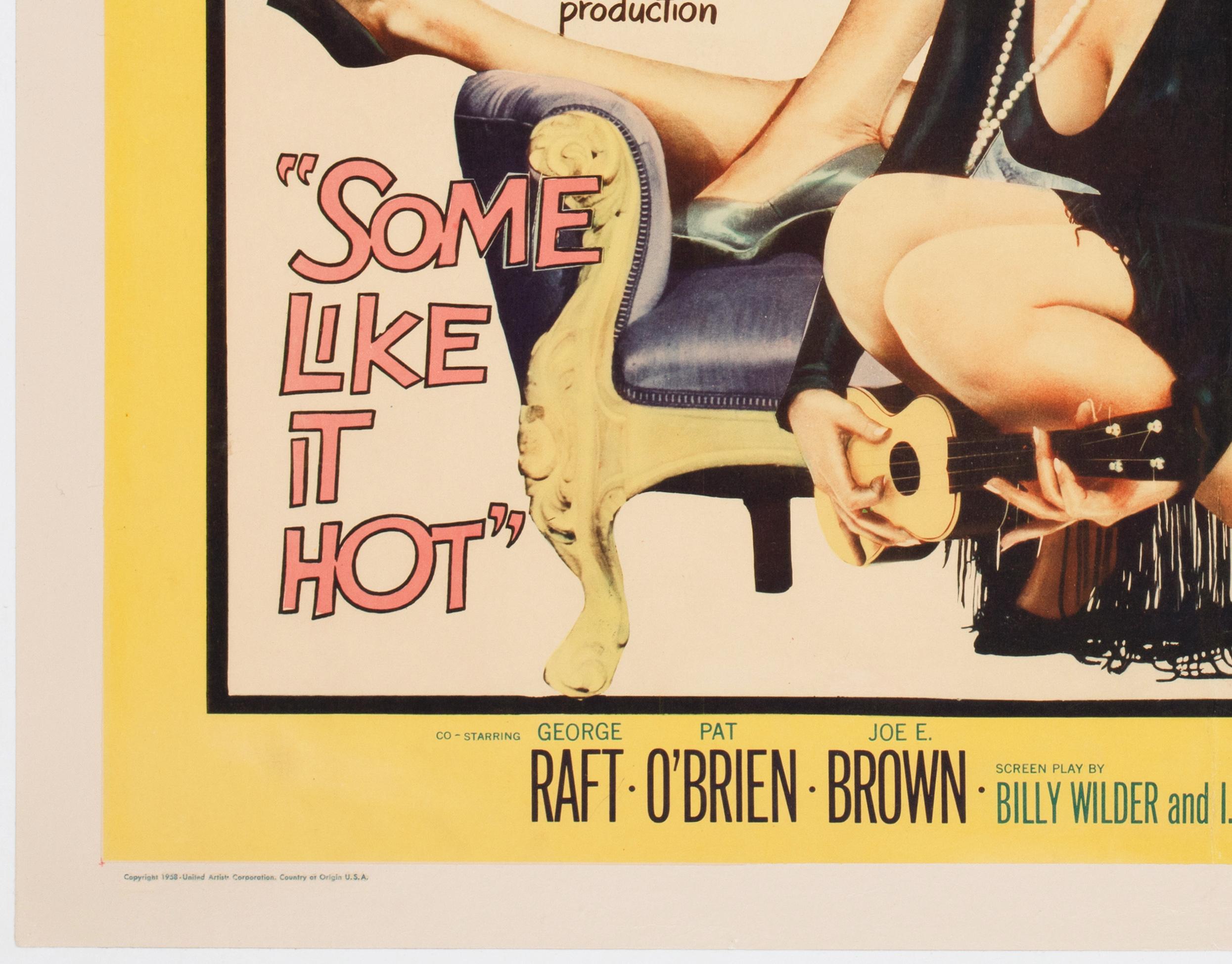 Einige Like it Hot 1959 US 1/2 Blatt Stil B Filmplakat (20. Jahrhundert) im Angebot