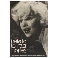 Some Like It Hot, Original Czech Film Movie Poster, 1964 Vintage Rare, Tesař