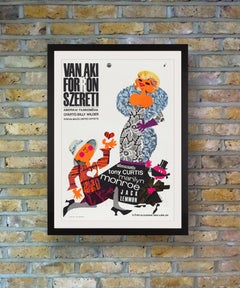 'Some like It Hot' Original Vintage Movie Poster, Hungarian, 1965