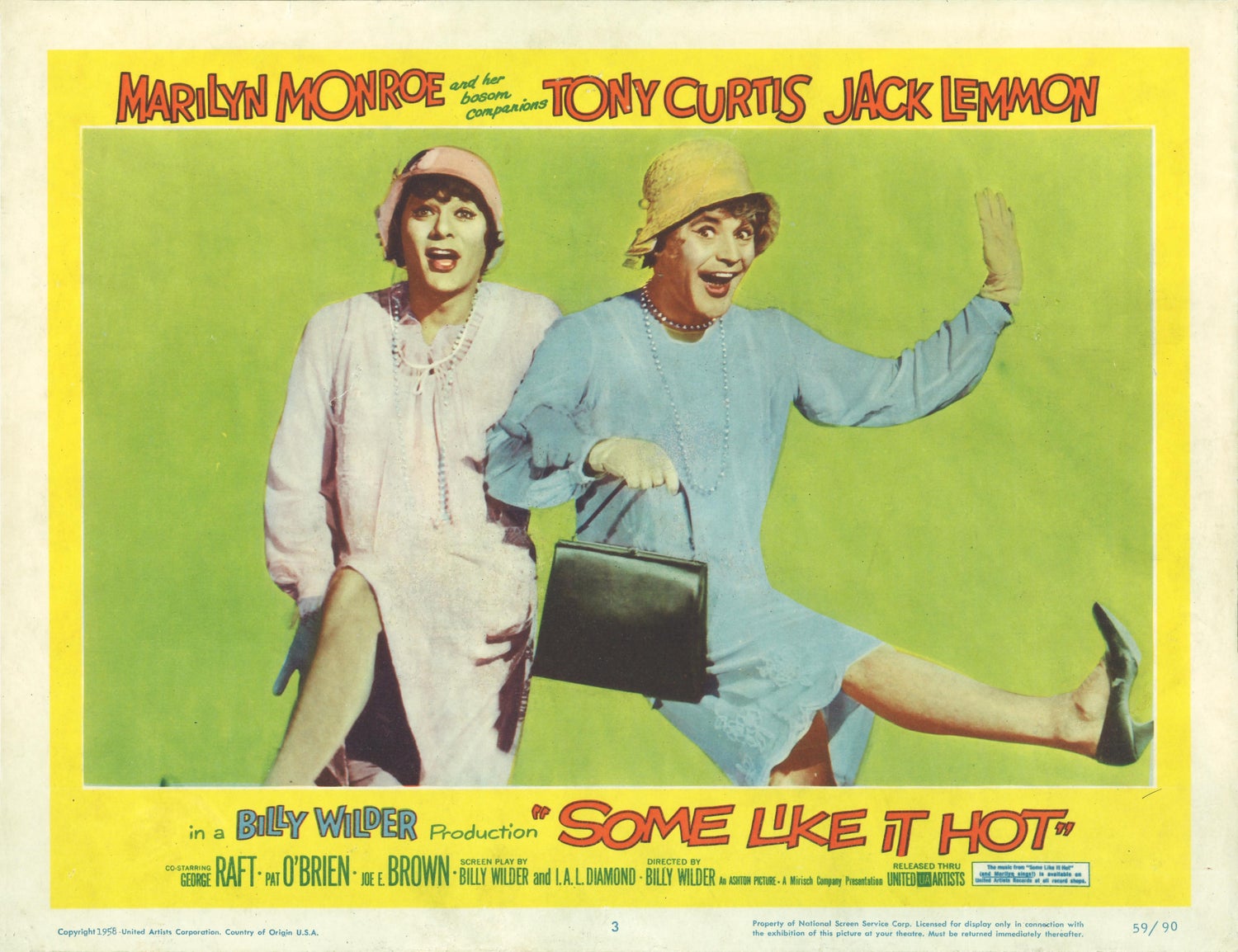Some Like It Hot Original Vintage Us Lobby Card Movie Poster 1959 For Sale At 1stdibs
