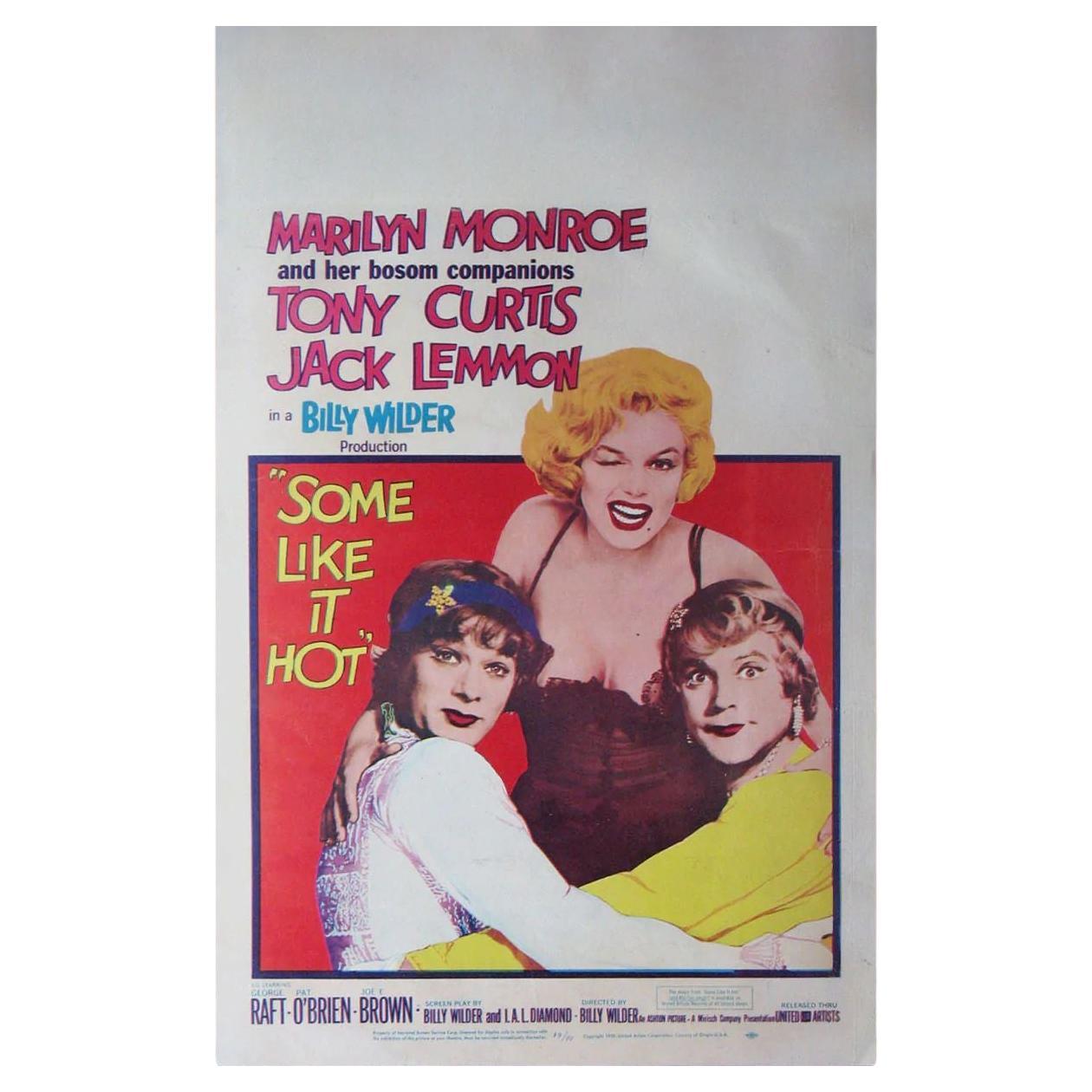 Some like It Hot, Unframed Poster, 1959 For Sale