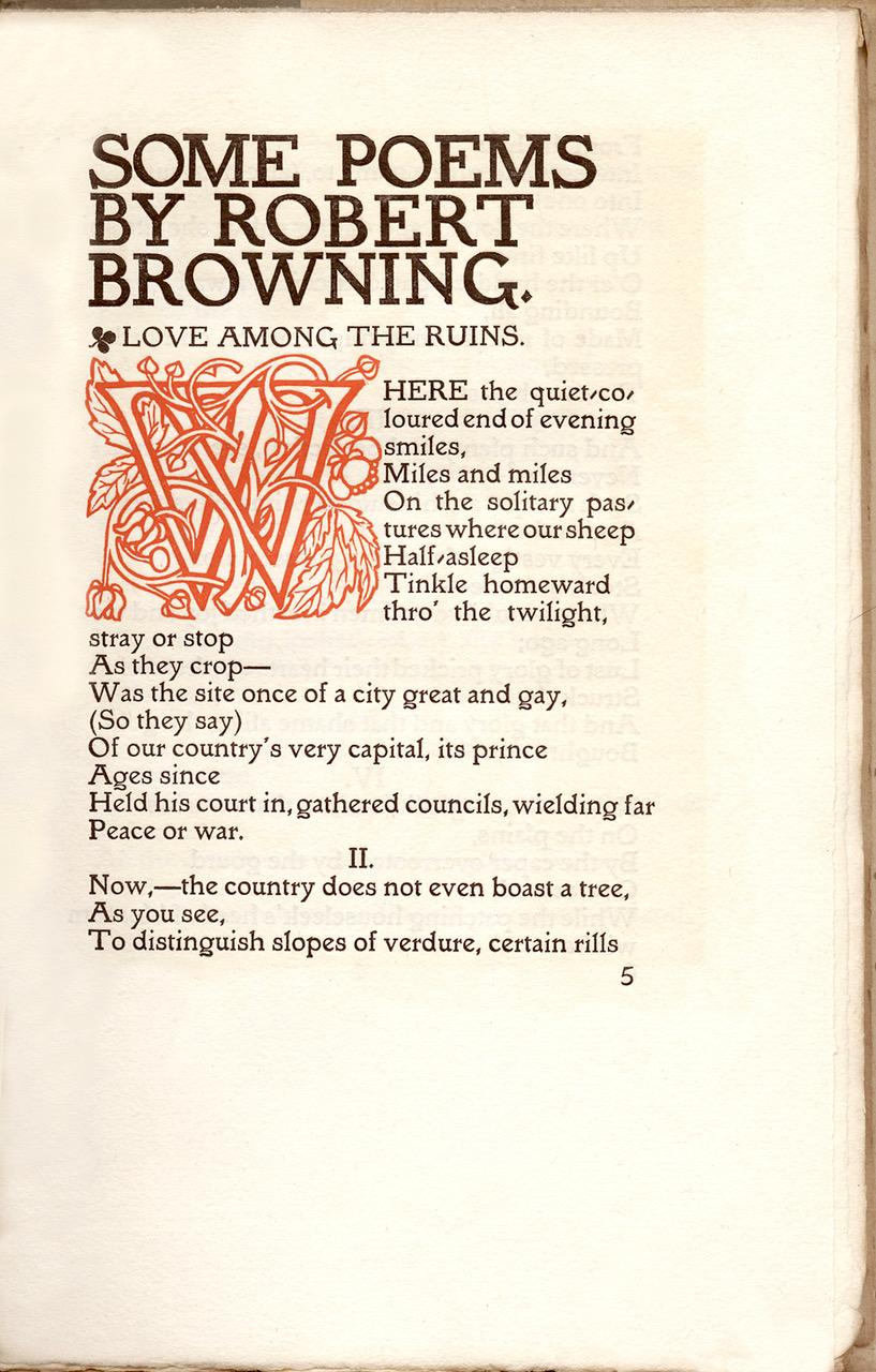 English Some Poems by Robert Browning - ERAGNY PRESS For Sale