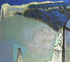 Structures, Cityscapes, Houses, Oil on Canvas , Blue and White Color "In Stock"