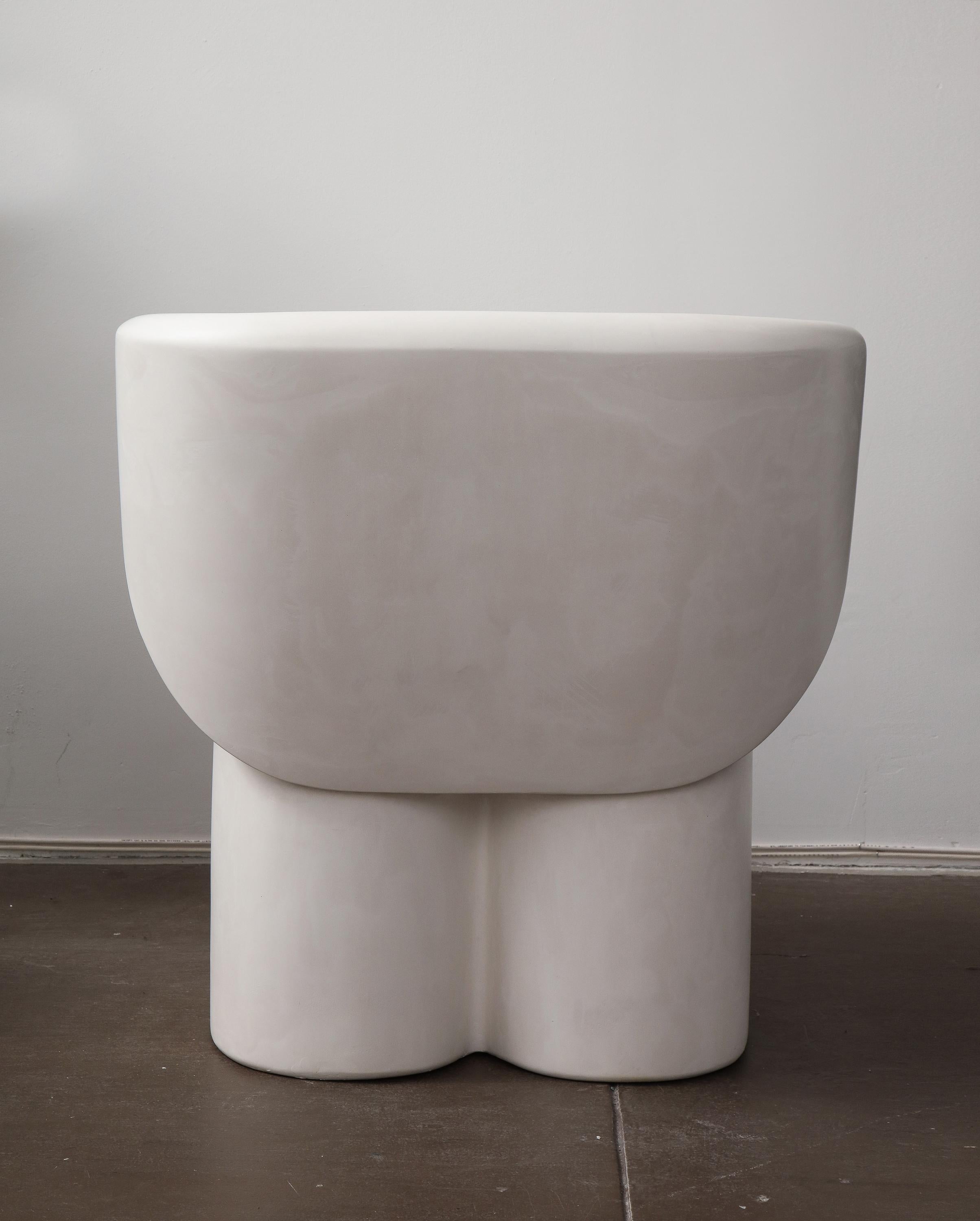 Polished Sometimes an 'Untitled' Chair in Gypsum Plaster by Reynold Rodriguez