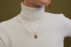Somewhere Over The Rainbow Precious stone disc pendant – 18ct solid Yellow Gold
