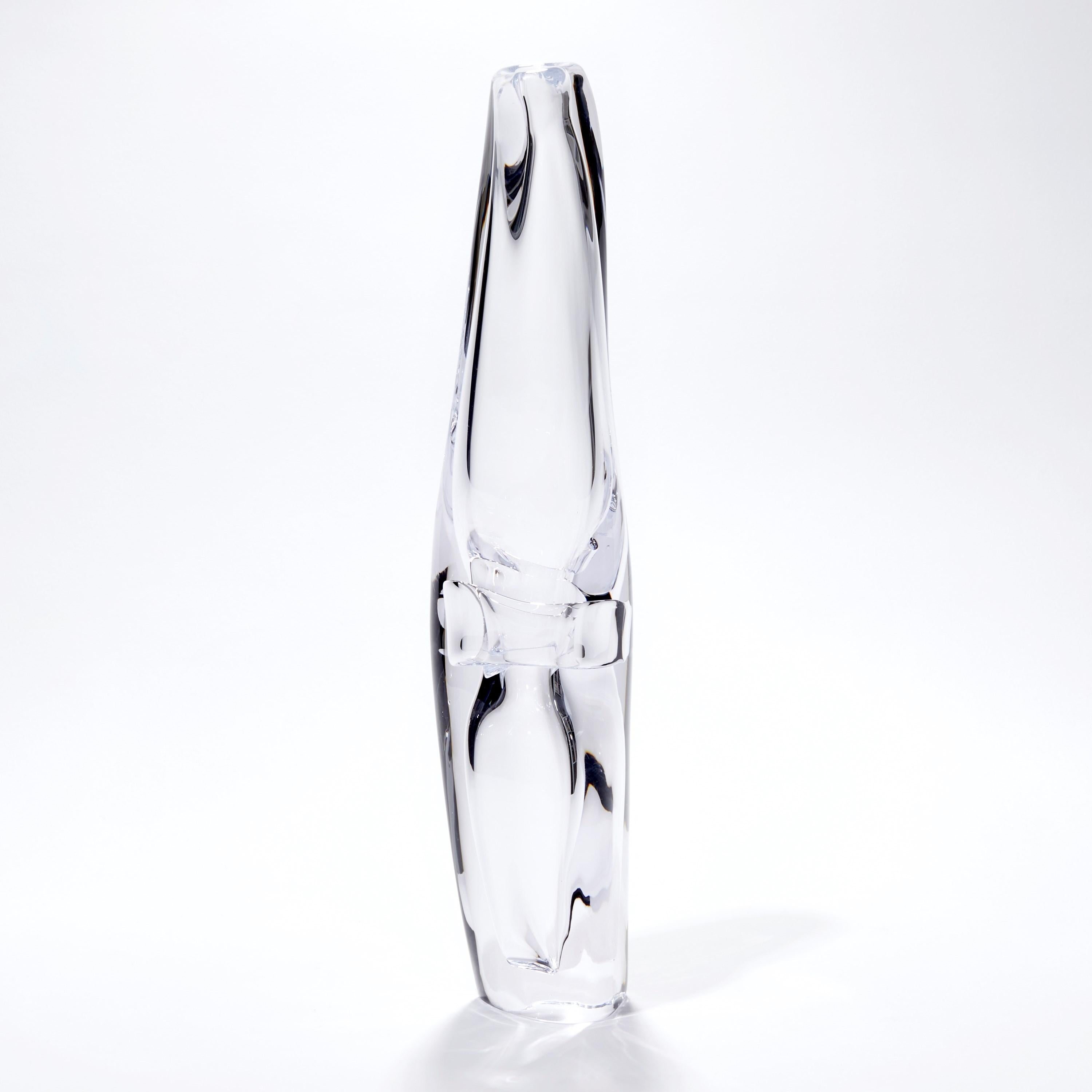 'Sommarial in Clear' is a unique handblown sculptural glass vessel by the British artist, Vic Bamforth.

Bamforth is an artist who has helped to bring the highly demanding graal technique into the 21st century. He combines hand-painting and glass