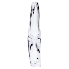 Vase en verre sculptural Sommarial transparent et fluide de Vic Bamforth