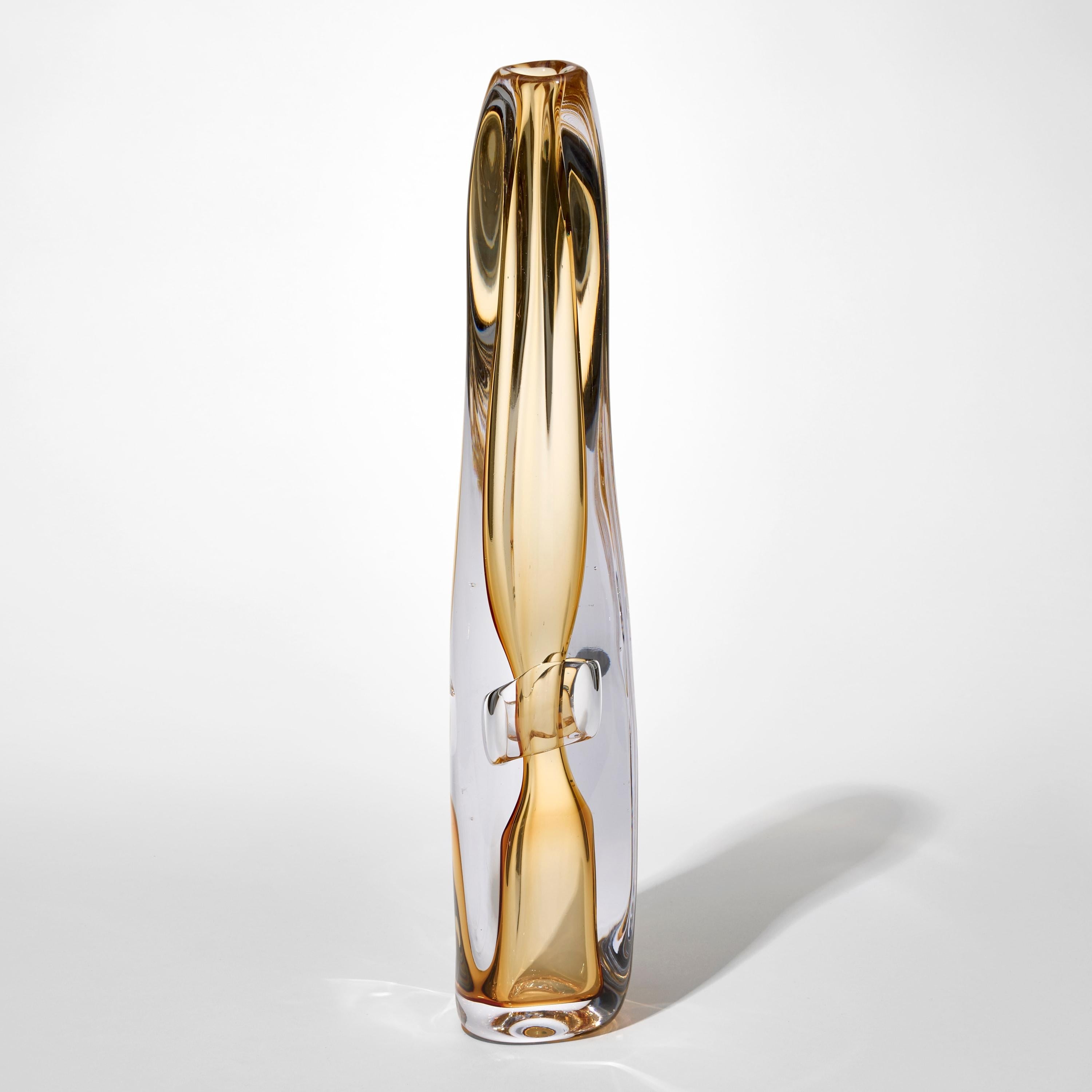 'Sommarial in Whiskey' is a unique handblown sculptural glass vessel by the British artist, Vic Bamforth.

Bamforth is an artist who has helped to bring the highly demanding graal technique into the 21st century. He combines hand-painting and glass
