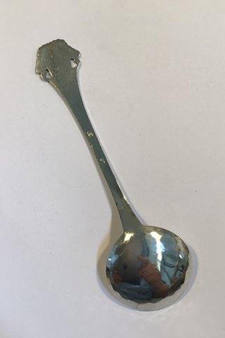 Sommerfugl (Butterfly), silver jam spoon 

Measures 13.8 cm(5 7/16 in).