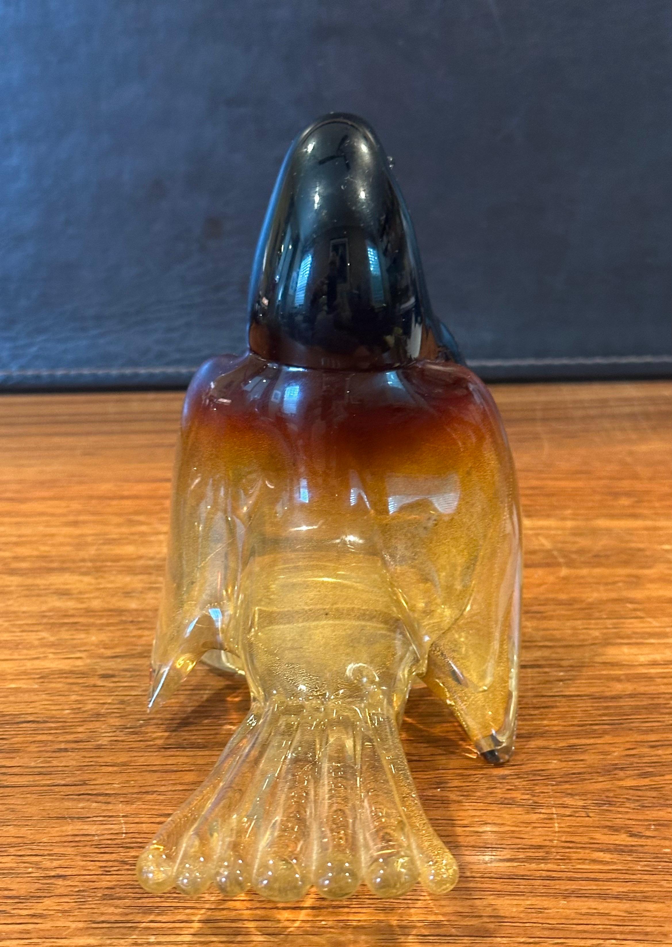 Sommerso Vogel-Skulptur aus Kunstglas von Murano Glas im Angebot 3