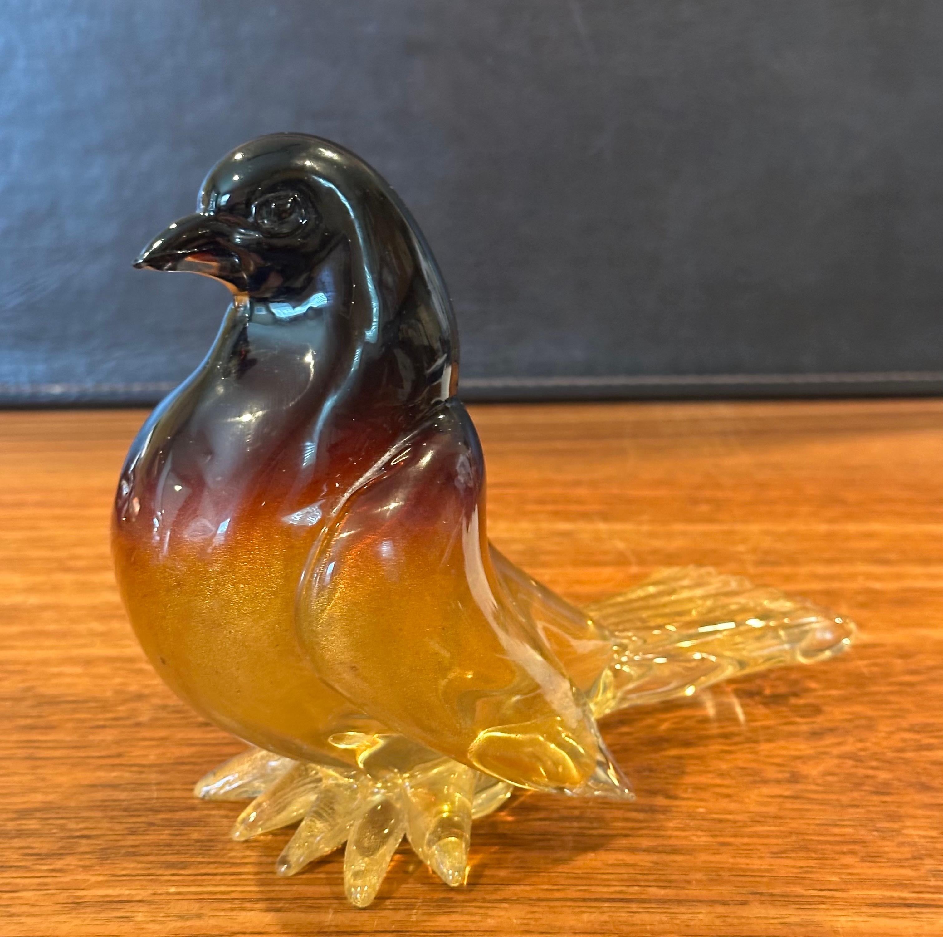 Sommerso Vogel-Skulptur aus Kunstglas von Murano Glas (Glaskunst) im Angebot