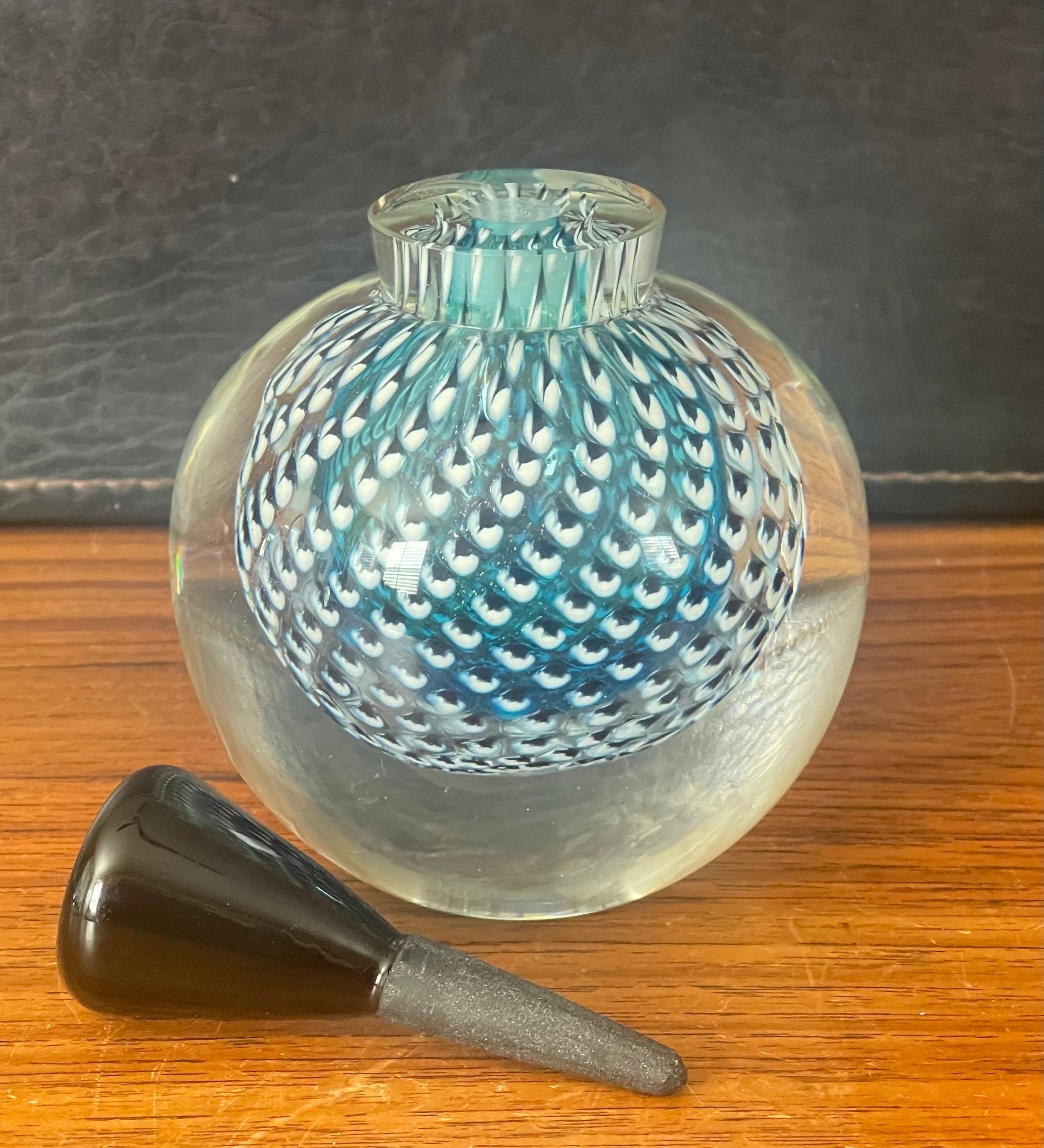 XX secolo Bottiglia di profumo in vetro artistico di Correia Art Glass con tappo di Steven Correia in vendita