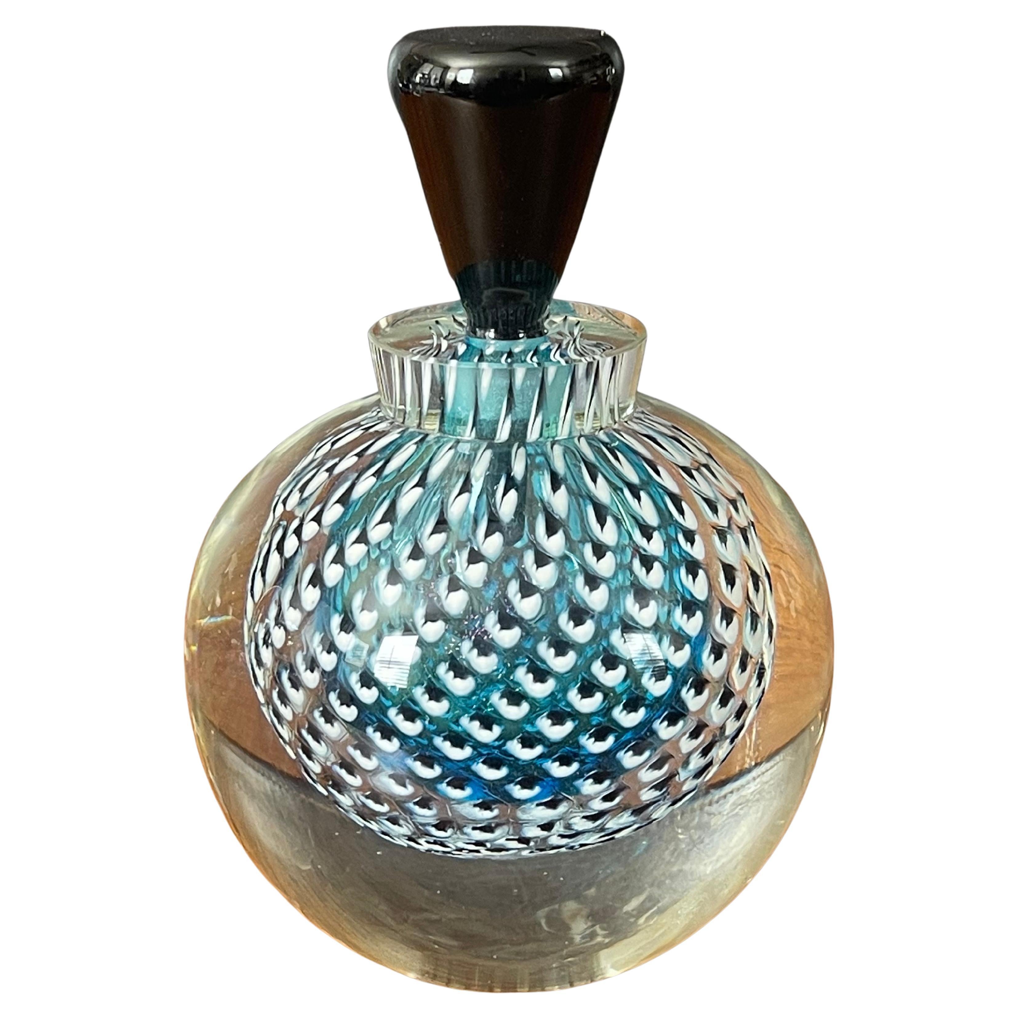 Sommerso Art Glass Perfume Bottle with Stopper by Steven Correia