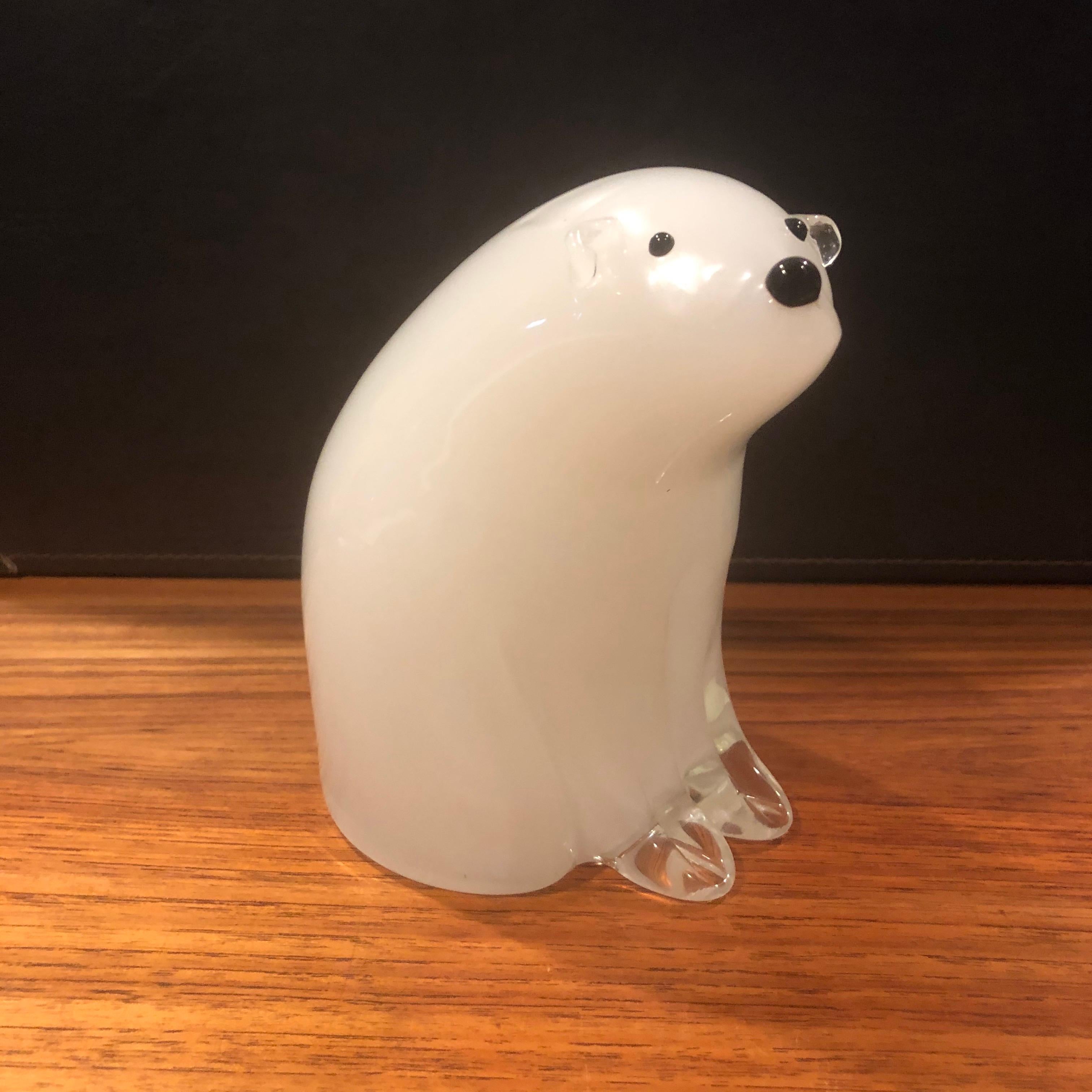murano glass polar bear