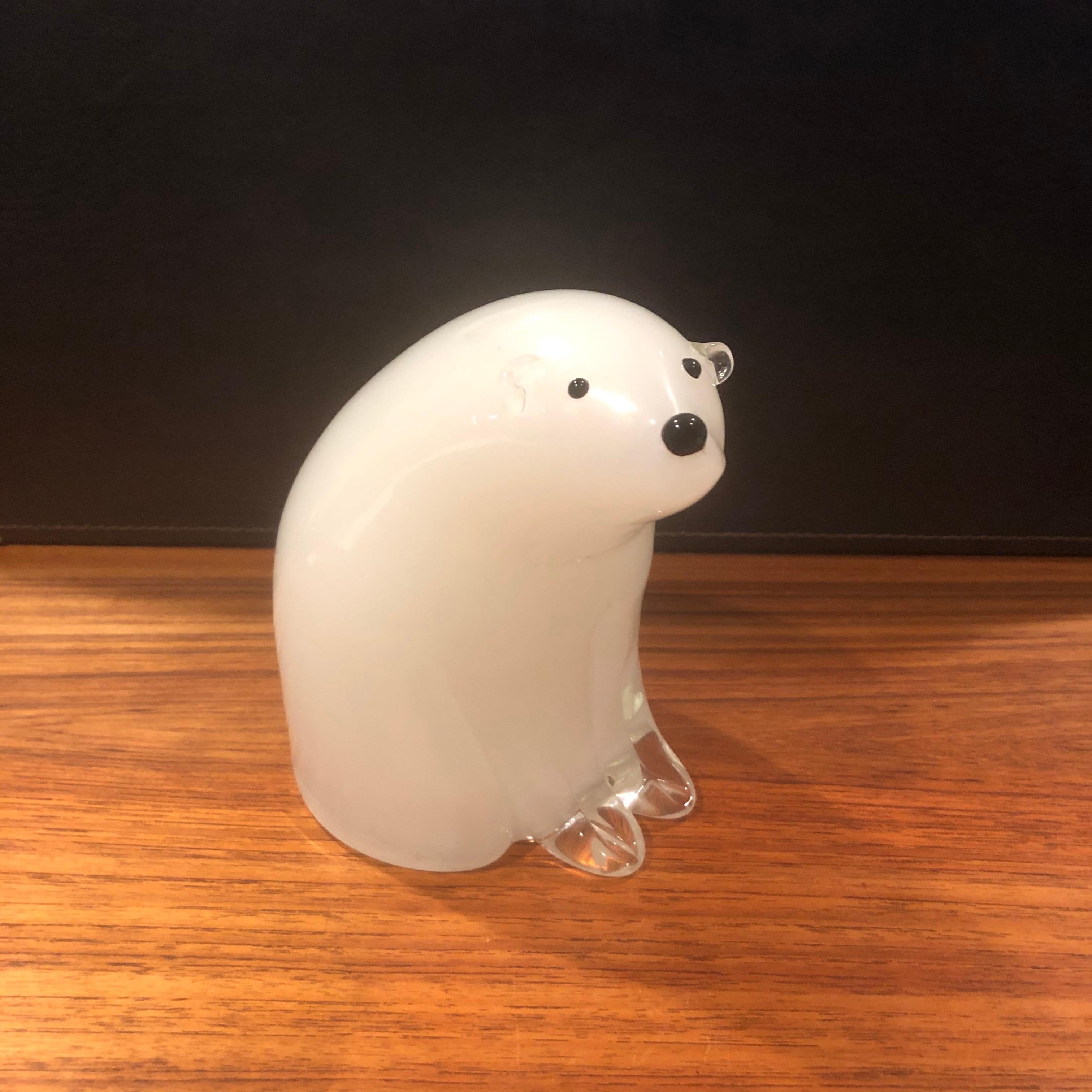 murano glass polar bear