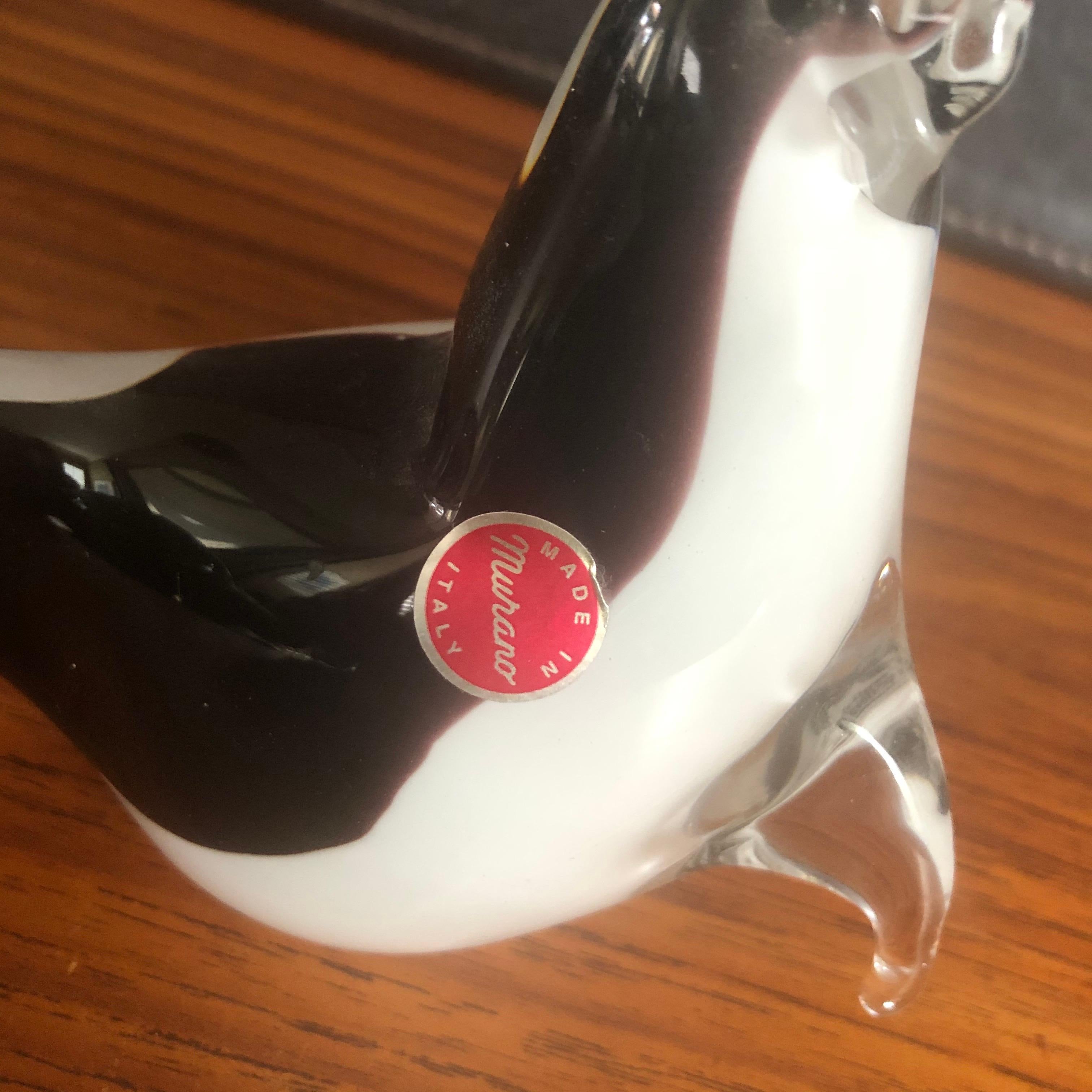 Sommerso Sommerso-Skulptur aus Kunstglas mit Siegel von Murano im Angebot 3