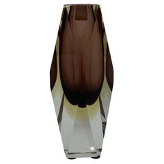 Sommerso Brown & Amber Vintage Murano Glass