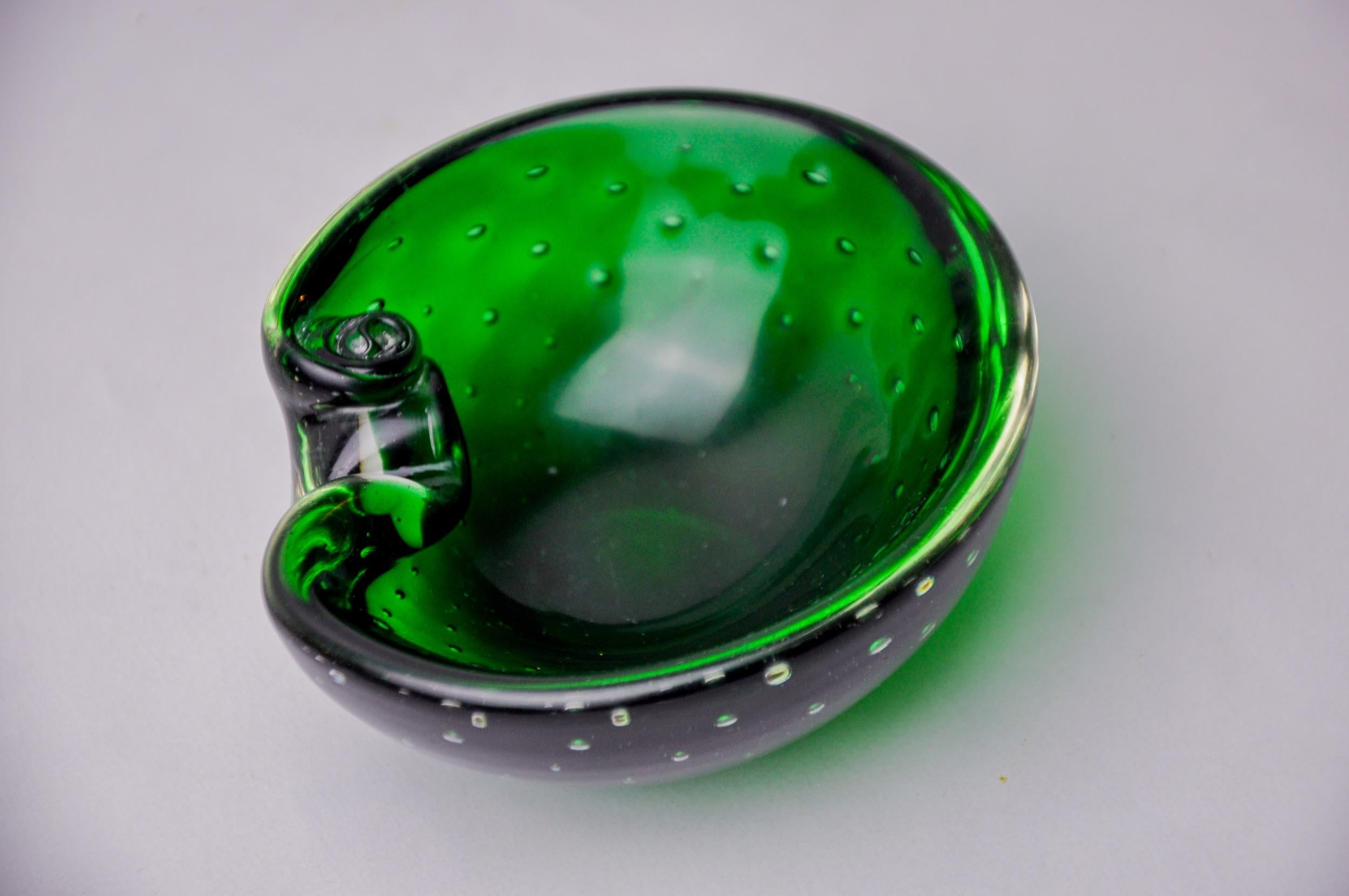 Italian Sommerso cactus ashtray by Seguso, Murano glass, Italy, 1970 For Sale