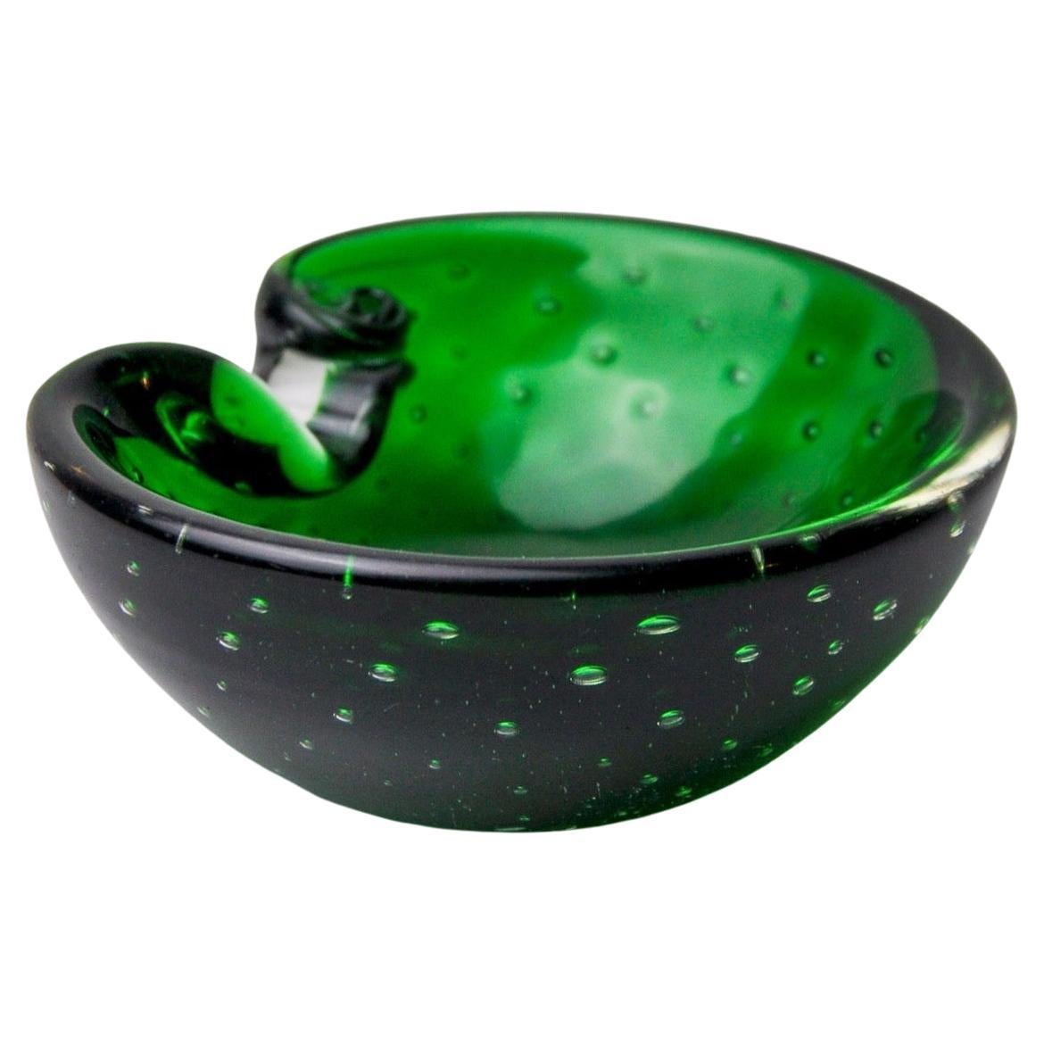 Sommerso cactus ashtray by Seguso, Murano glass, Italy, 1970 For Sale