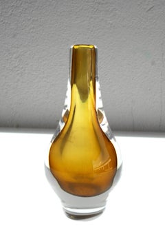 Vase miniature en cristal Sommerso fait et signé par Mona Morales