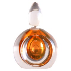 Sommerso crystal 'Ventana' perfume flacon made and signed by Mona Morales, Kosta