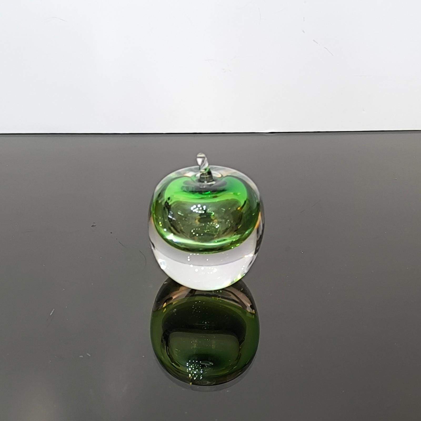 Manzana de cristal Sommerso de Hanne Dreutler y Arthur Zirnsack para Studio Åhus en Excelente estado para la venta en Bochum, NRW