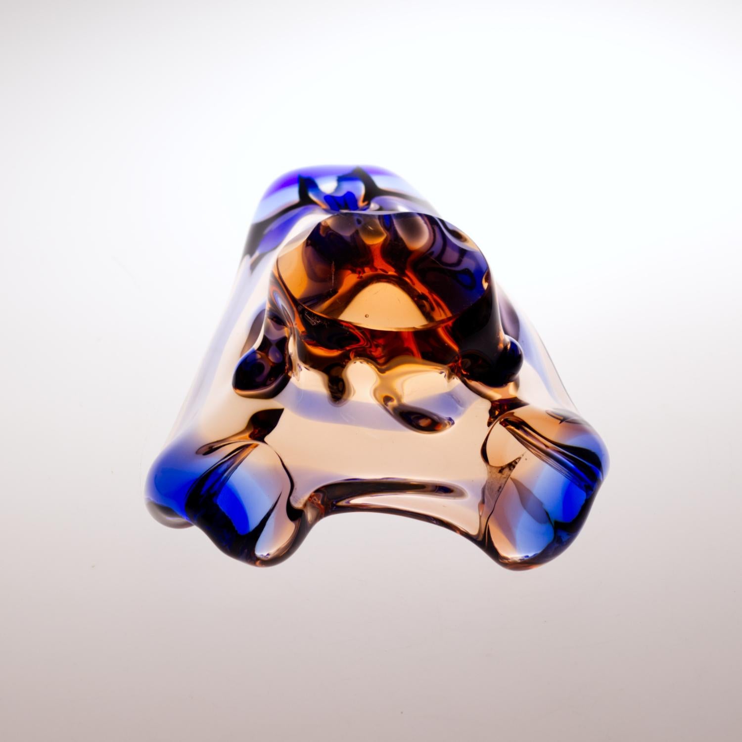 Cendrier en verre Sommerssov par František Zemek pour Mstisov glass Union 1960s en vente 3