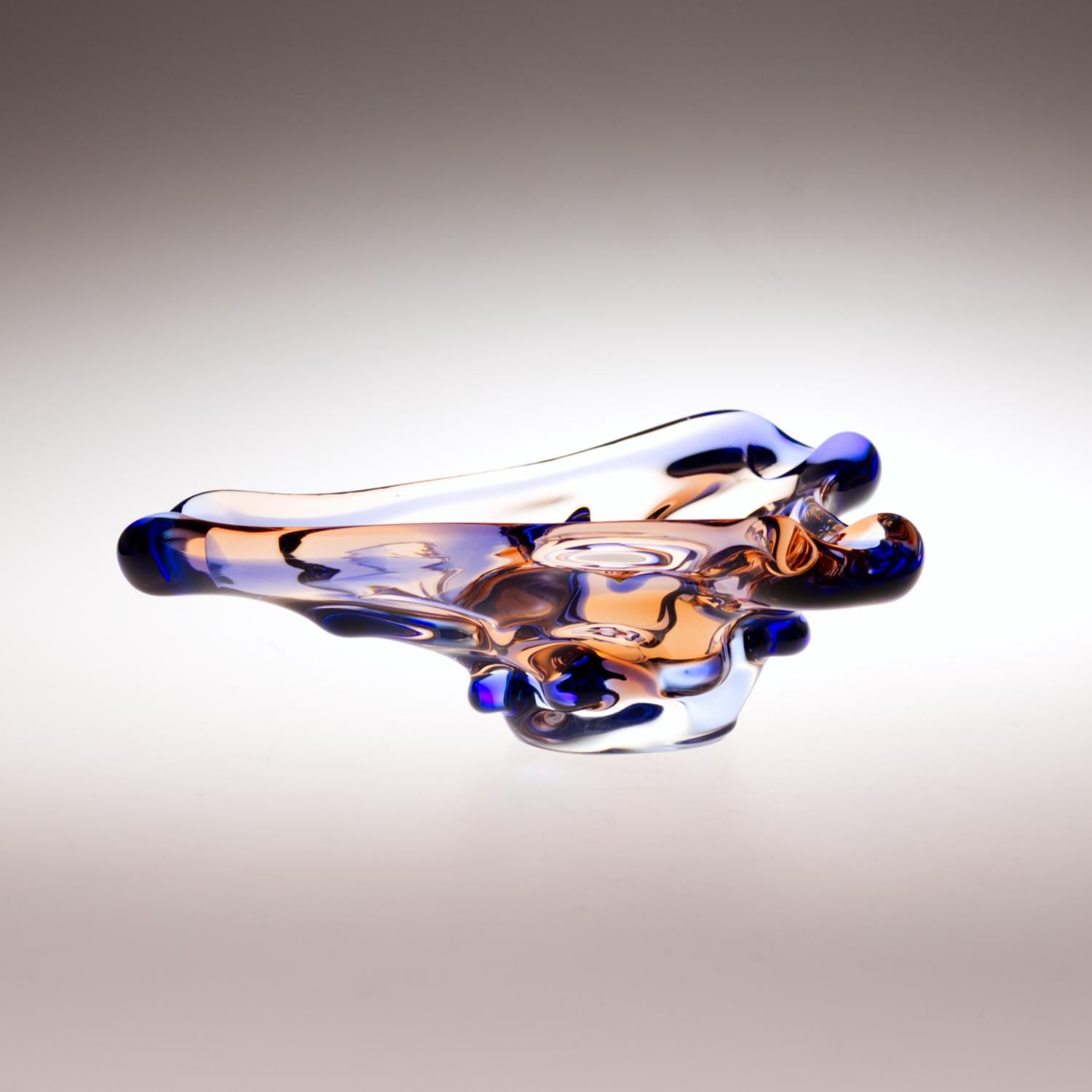Tchèque Cendrier en verre Sommerssov par František Zemek pour Mstisov glass Union 1960s en vente