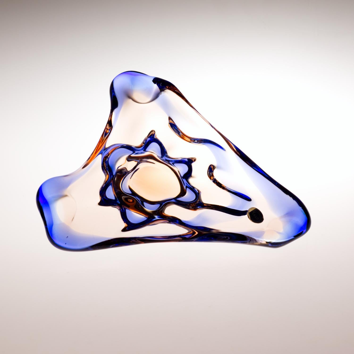 Verre Cendrier en verre Sommerssov par František Zemek pour Mstisov glass Union 1960s en vente
