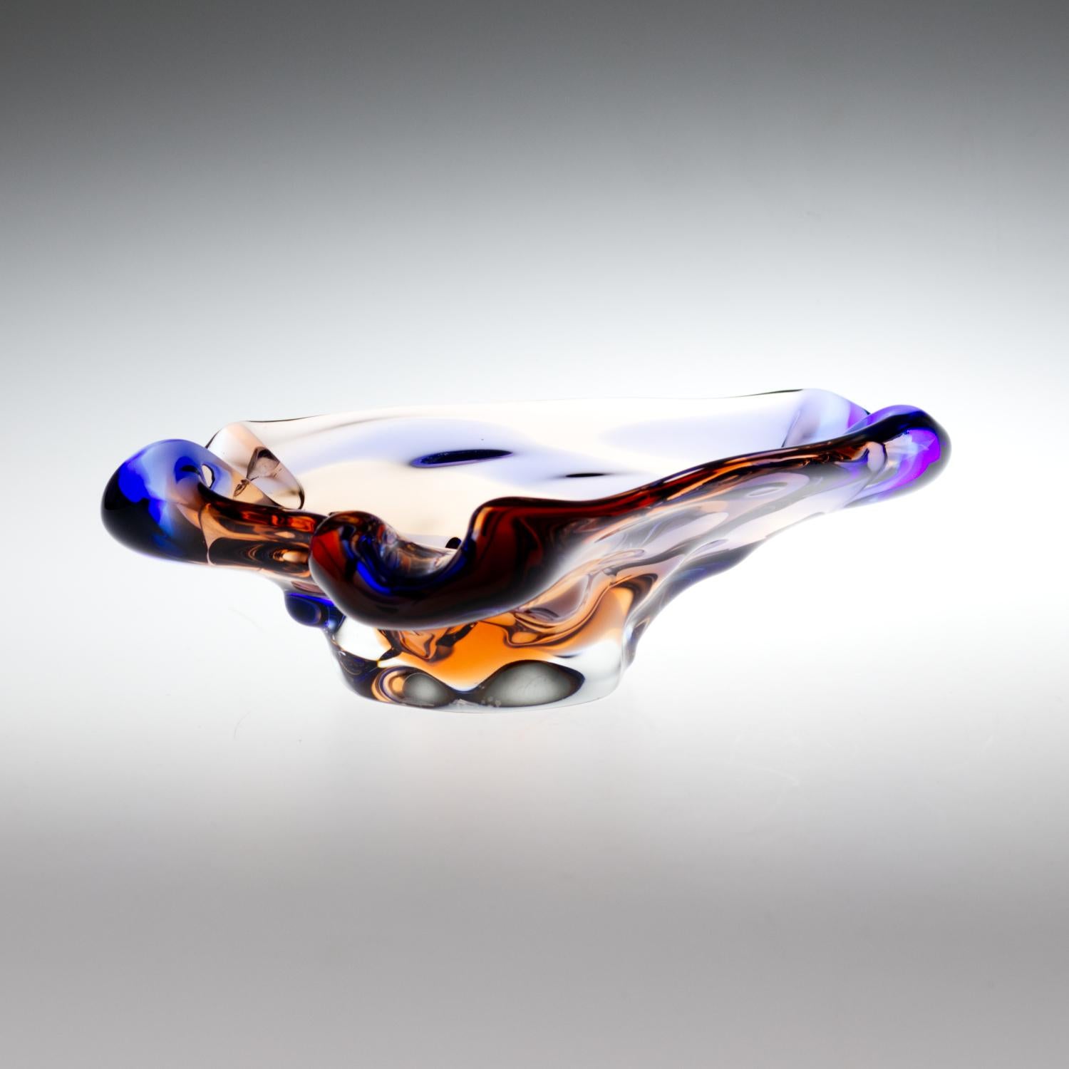 Verre Cendrier en verre Sommerssov par František Zemek pour Mstisov glass Union 1960s en vente