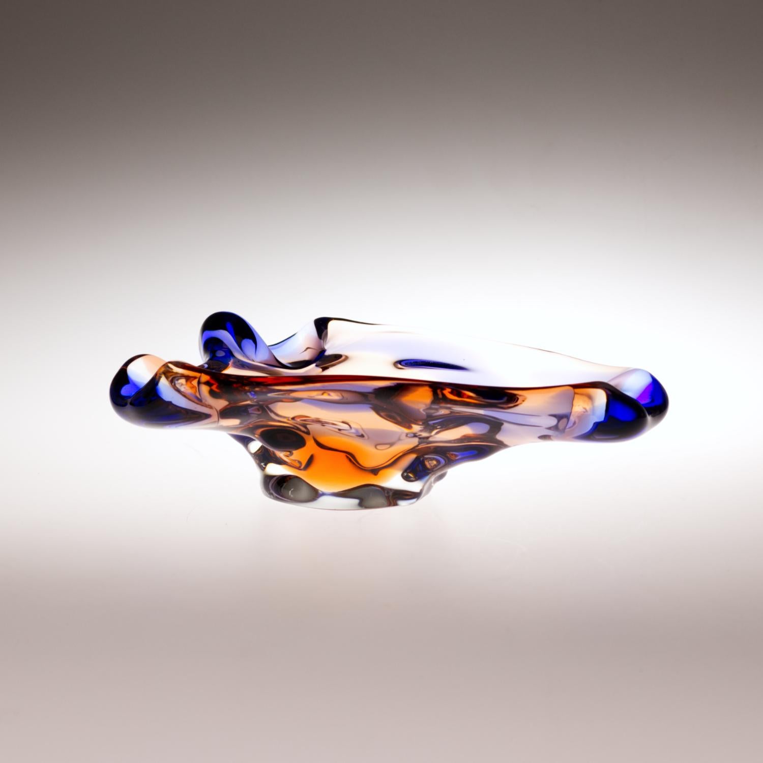 Cendrier en verre Sommerssov par František Zemek pour Mstisov glass Union 1960s en vente 1