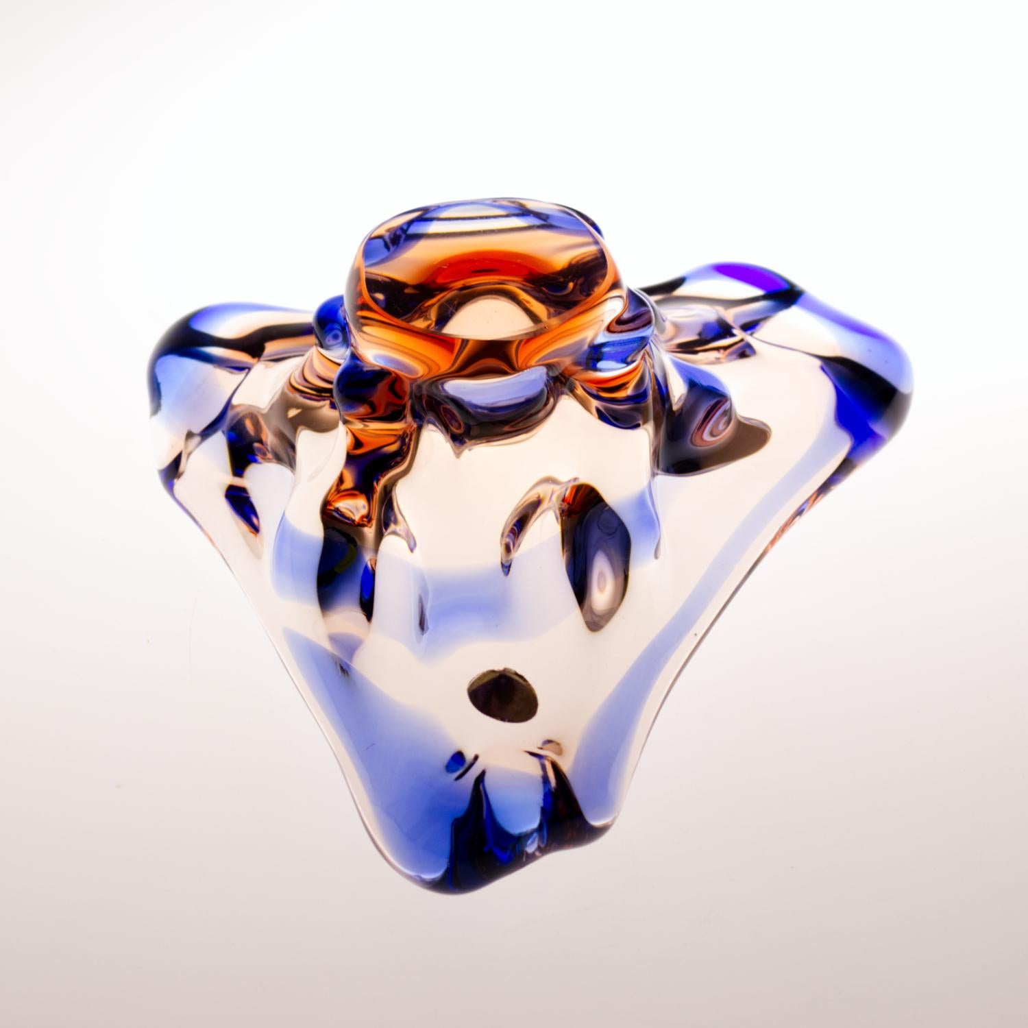 Cendrier en verre Sommerssov par František Zemek pour Mstisov glass Union 1960s en vente 2