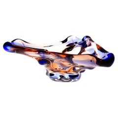 Cenicero de cristal Sommerso de František Zemek para Mstisov glass Union Años 60