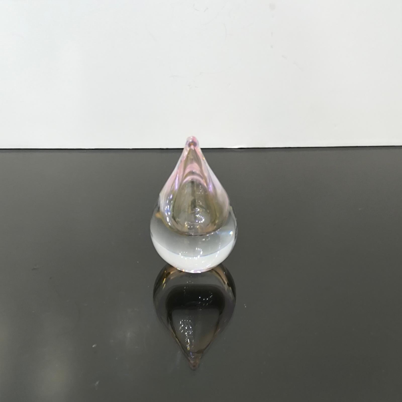 Mid-Century Modern Figue en verre Sommerso par Hanne Dreutler pour Studio Ahus, 1980 en vente
