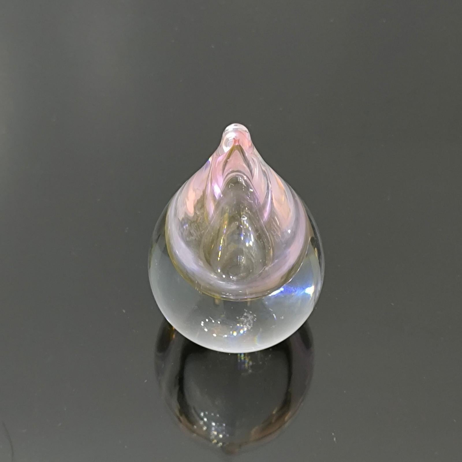 Figue en verre Sommerso par Hanne Dreutler pour Studio Ahus, 1980 Excellent état - En vente à Bochum, NRW