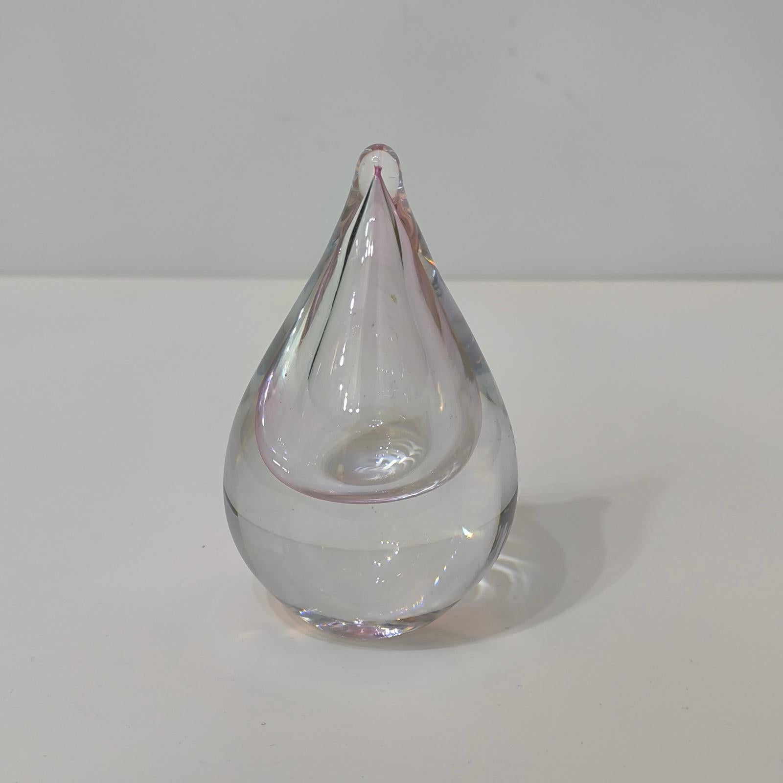 Fin du 20e siècle Figue en verre Sommerso par Hanne Dreutler pour Studio Ahus, 1980 en vente