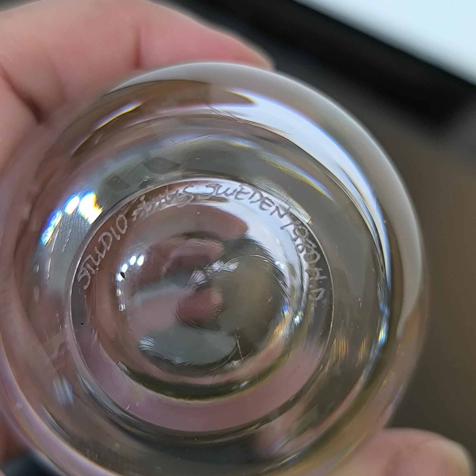 Figue en verre Sommerso par Hanne Dreutler pour Studio Ahus, 1980 en vente 1