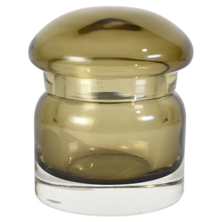 Sommerso Glass Jar For Sale at 1stDibs