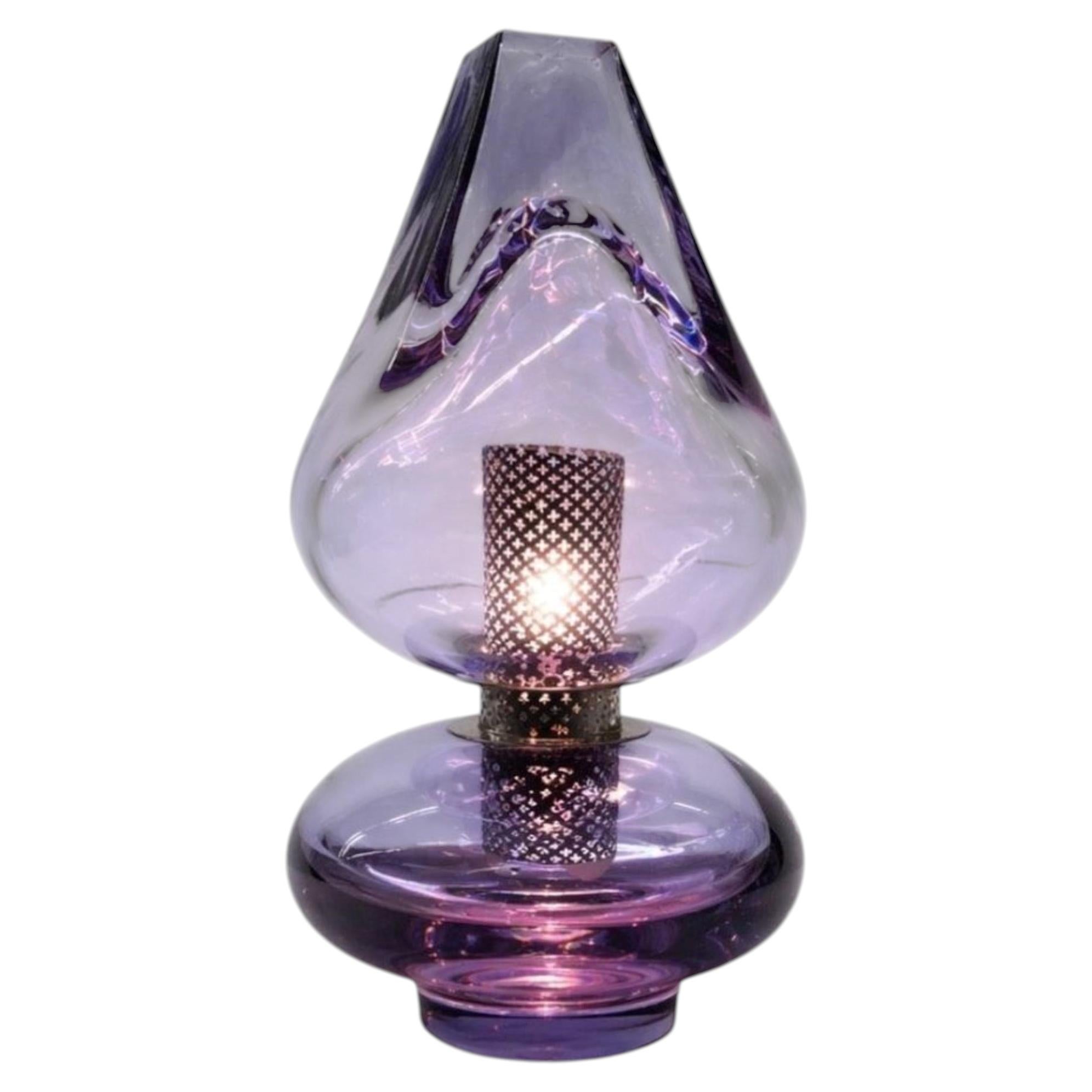 'Submerged' Glass Table Lamp Rare Flavio Poli Seguso Vetri d'Arte 60's mod.14092